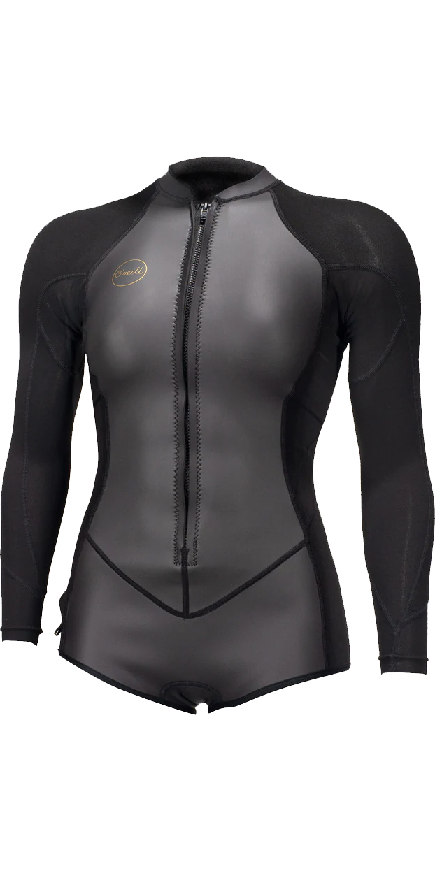 Women's Bahia 2/1mm Full Zip Short Sleeve Spring Wetsuit, Graphite